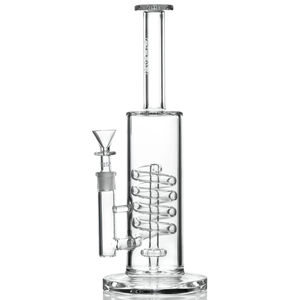 Grav® 13" Coil Showerhead Perc Bong - Accent Colors:Clear