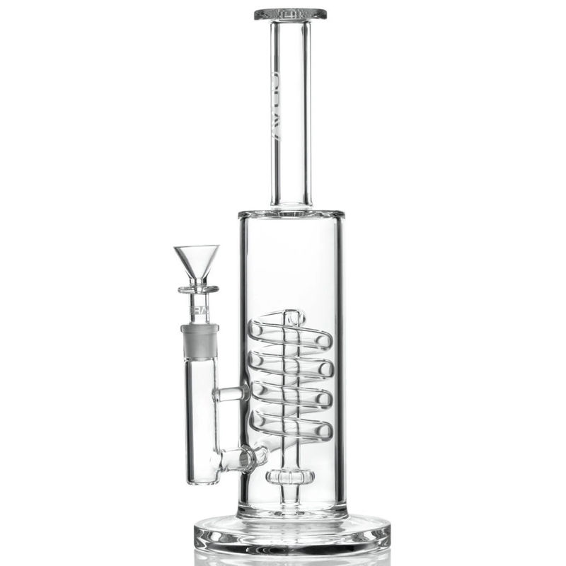 Grav® 13" Coil Showerhead Perc Bong - Accent Colors:Clear