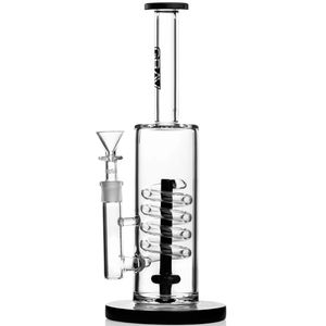 Grav® 13" Coil Showerhead Perc Bong - Accent Colors:Black