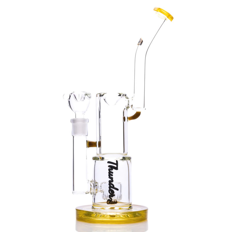 Thunder Glass 12” Stacked Chamber Bong - Color:Gold