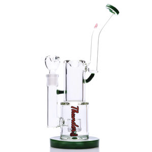 Thunder Glass 12” Stacked Chamber Bong - Color:Green