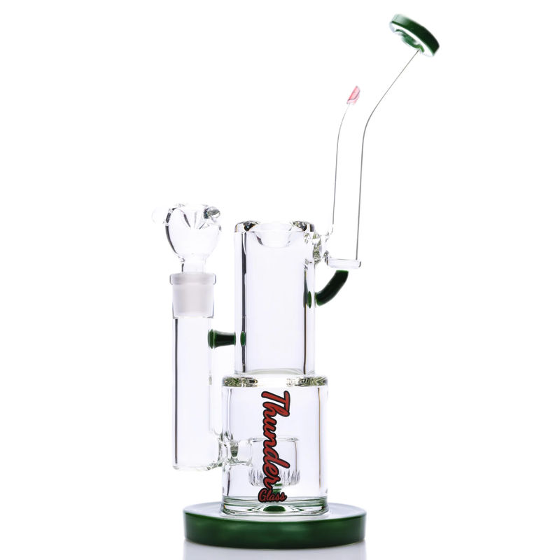 Thunder Glass 12” Stacked Chamber Bong - Color:Green