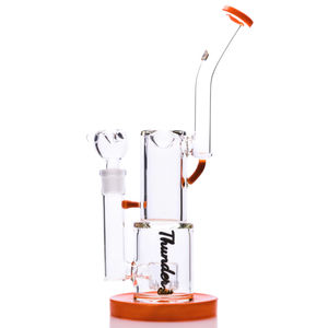 Thunder Glass 12” Stacked Chamber Bong - Color:Orange