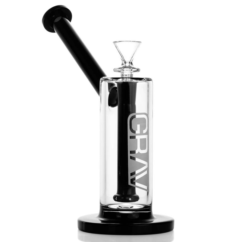 Grav® Large 9” Upright Bubbler - Accent Colors:Black