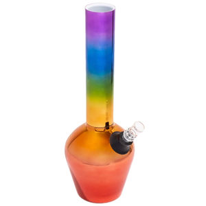 Chill Steel Pipes 13” Double-Wall Insulated Bong - Color:Limited Edition - Rainbow Mirror