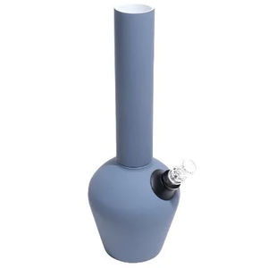 Chill Steel Pipes 13” Double-Wall Insulated Bong - Color:Limited Edition - Rubberized Steel Blue