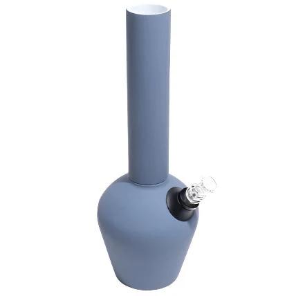 Chill Steel Pipes 13” Double-Wall Insulated Bong - Color:Limited Edition - Rubberized Steel Blue