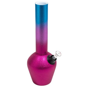Chill Steel Pipes 13” Double-Wall Insulated Bong - Color:Limited Edition - Cotton Candy Glitterbomb