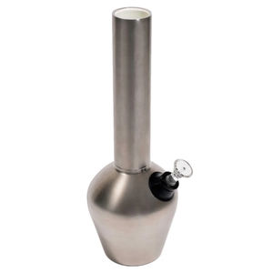 Chill Steel Pipes 13” Double-Wall Insulated Bong - Color:Original Stainless Steel