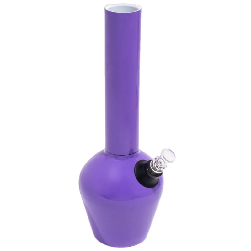 Chill Steel Pipes 13” Double-Wall Insulated Bong - Color:Gloss Neon Purple