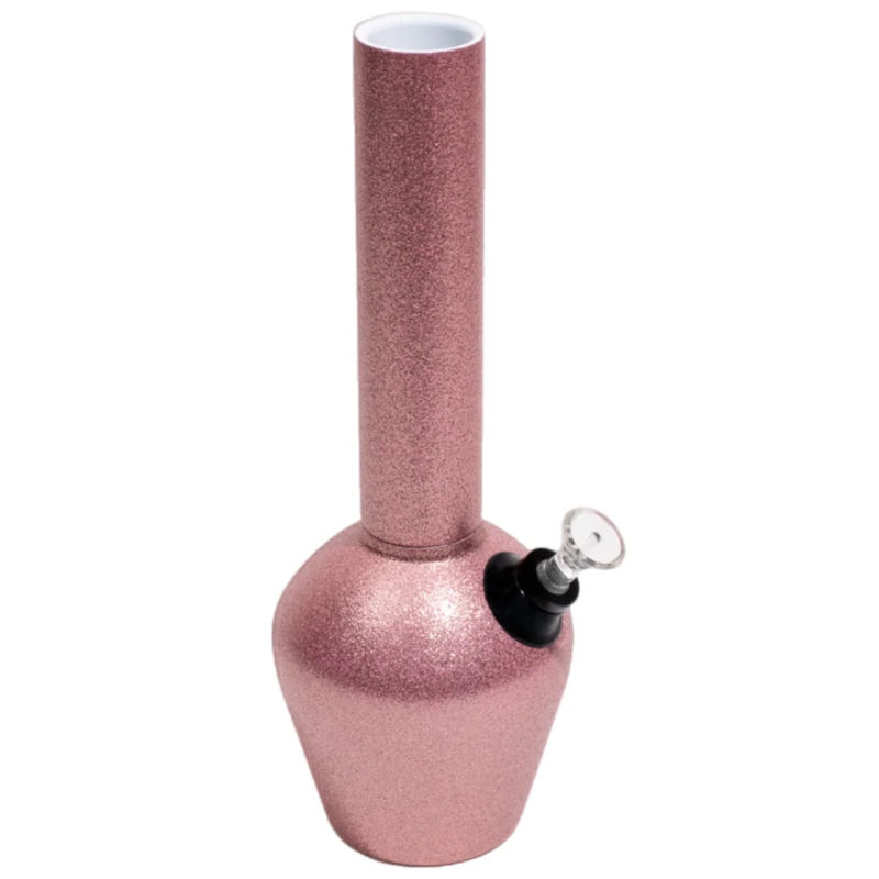 Chill Steel Pipes 13” Double-Wall Insulated Bong - Color:Limited Edition - Pink Glitterbomb