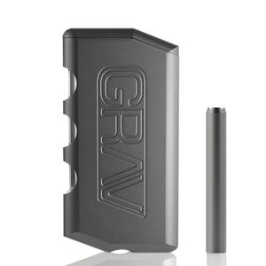 Grav® Aluminum Dugout & One-Hitter Pipe - Color:Gunmetal