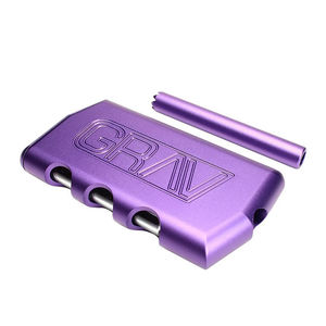 Grav® Aluminum Dugout & One-Hitter Pipe - Color:Purple