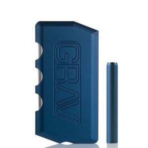Grav® Aluminum Dugout & One-Hitter Pipe - Color:Midnight Blue