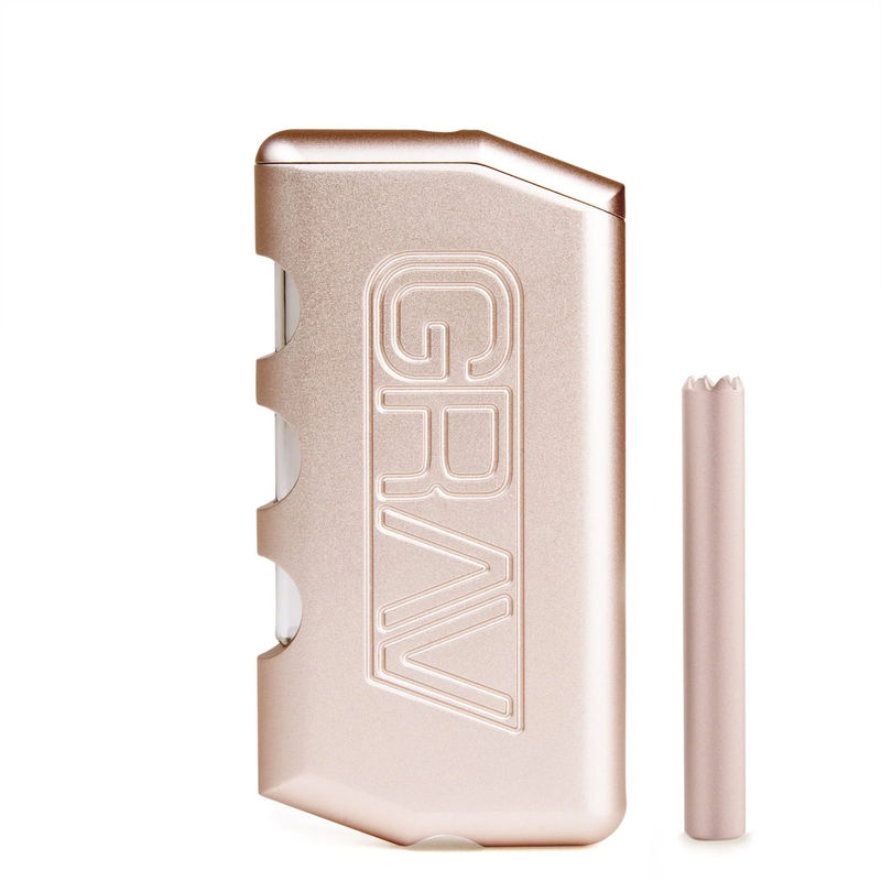 Grav® Aluminum Dugout & One-Hitter Pipe - Color:Rose Gold
