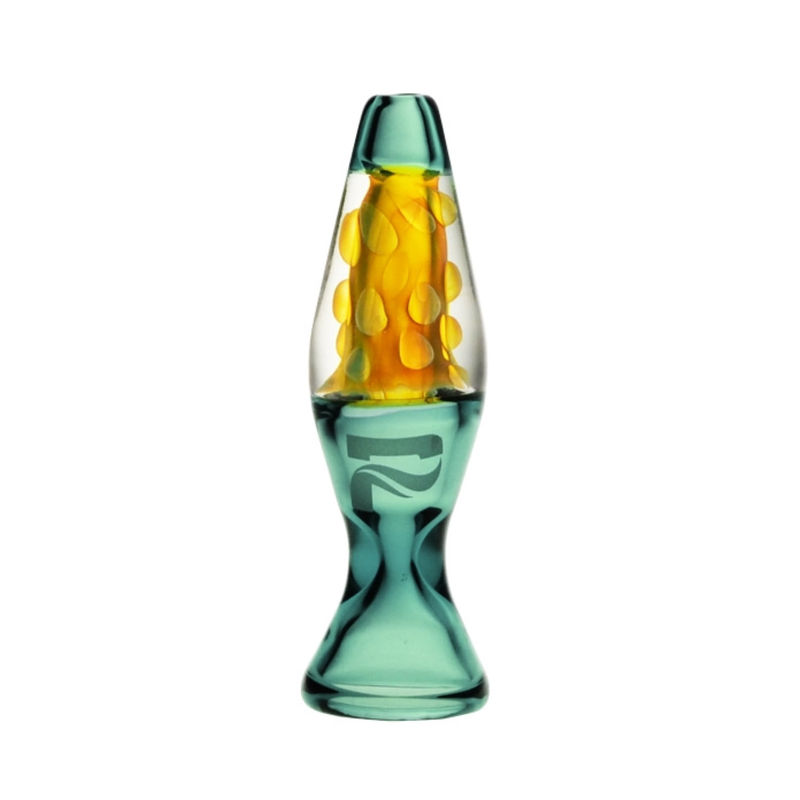 Pulsar 3” Lava Lamp Chillum Pipe - Color:Teal