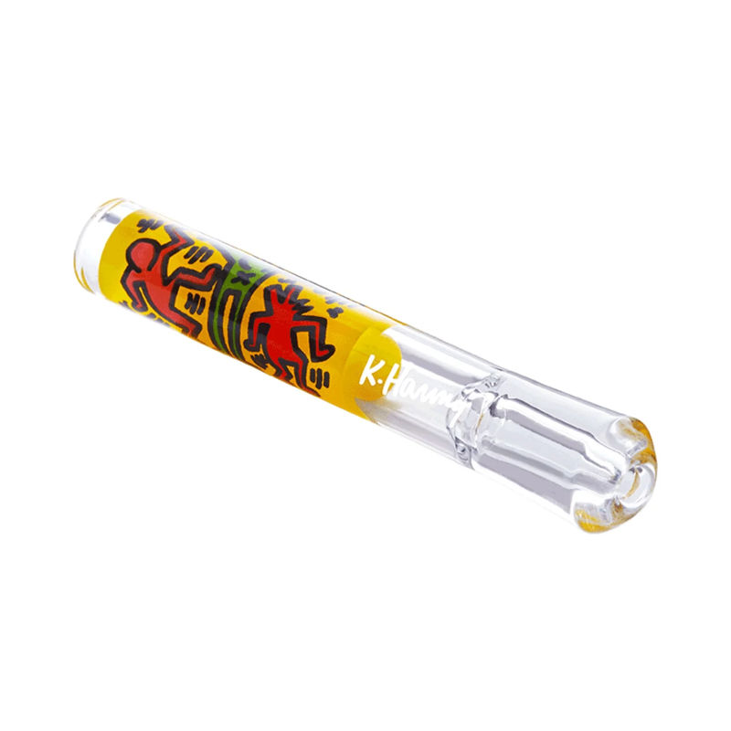 K. Haring Glass Taster Pipe - Color:Yellow