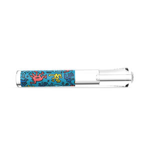 K. Haring Glass Taster Pipe - Color:Blue