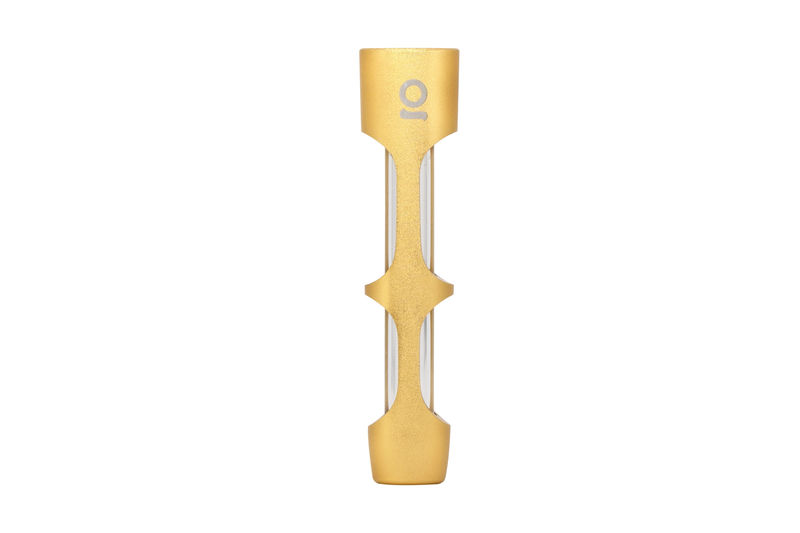 Ongrok Aluminum and Glass Chillum Pipe - Color:Gold