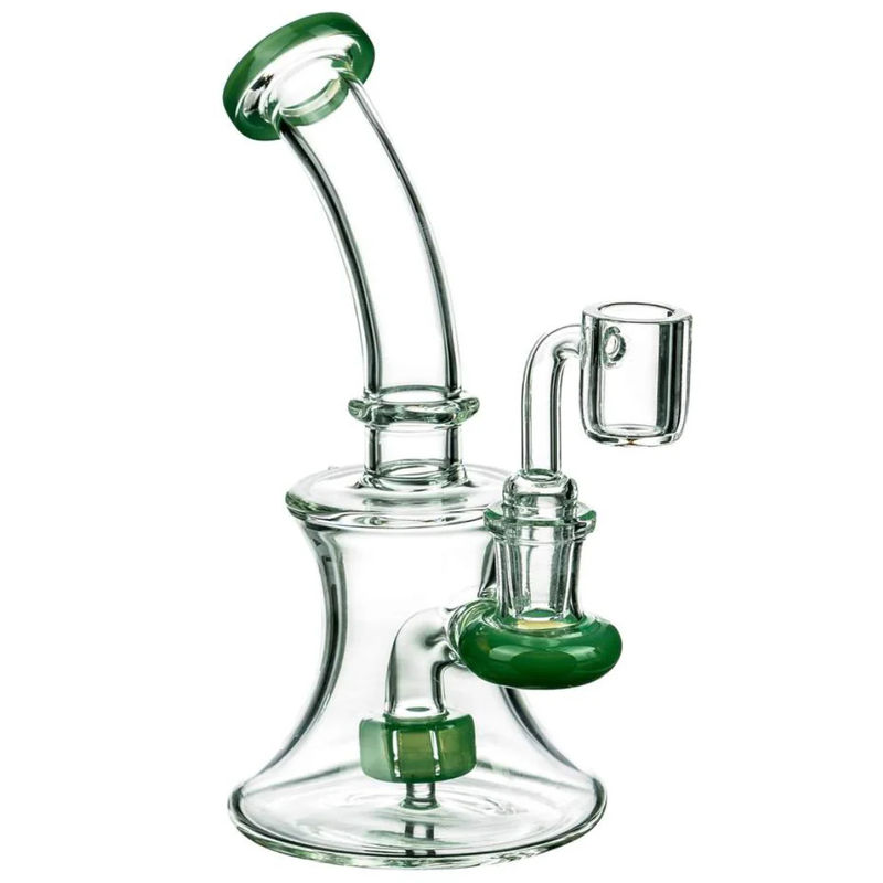 CaliConnected 7” Hourglass Dab Rig ?? - Color:Jade Green