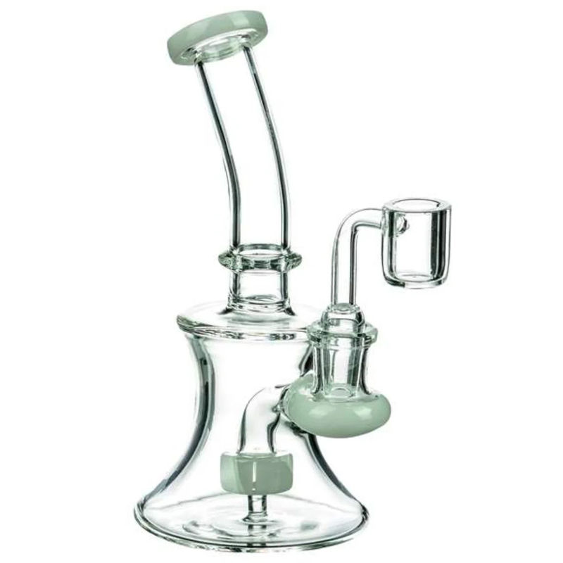 CaliConnected 7” Hourglass Dab Rig ?? - Color:Frost (White)