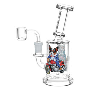 Pulsar Angled Neck 6.25" Dab Rig (Multiple Styles) - Style:Moto Corgi