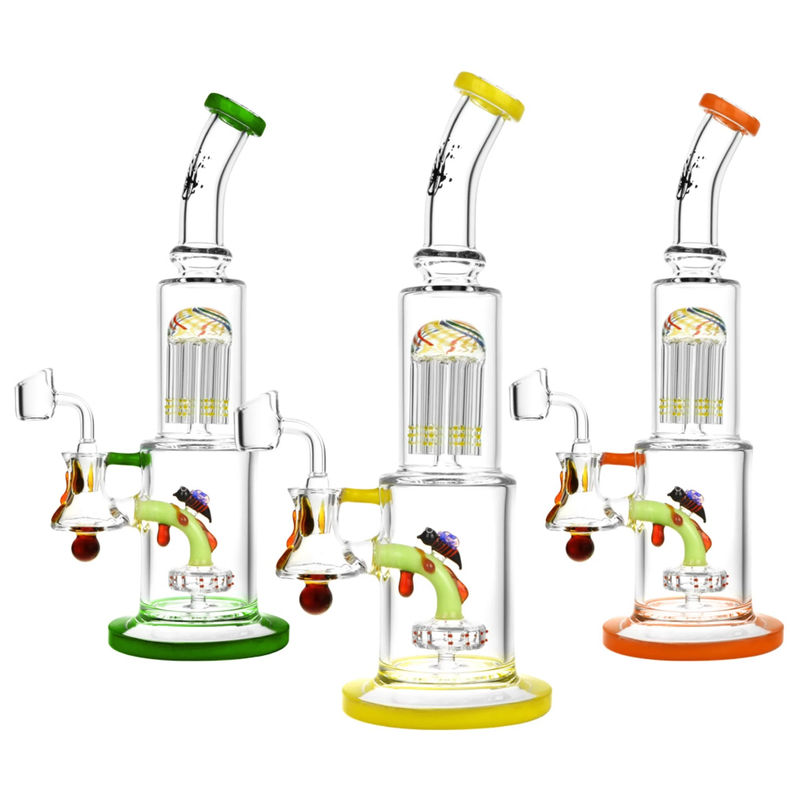 Pulsar 12” Bee Tree Perc Water Pipe ?? - Accent Color:Yellow