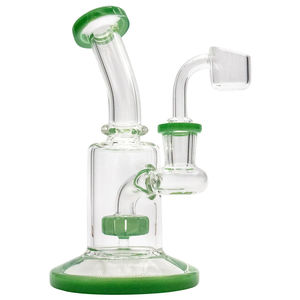 CaliConnected 6.5” Showerhead Perc Mini Rig - Color:Green