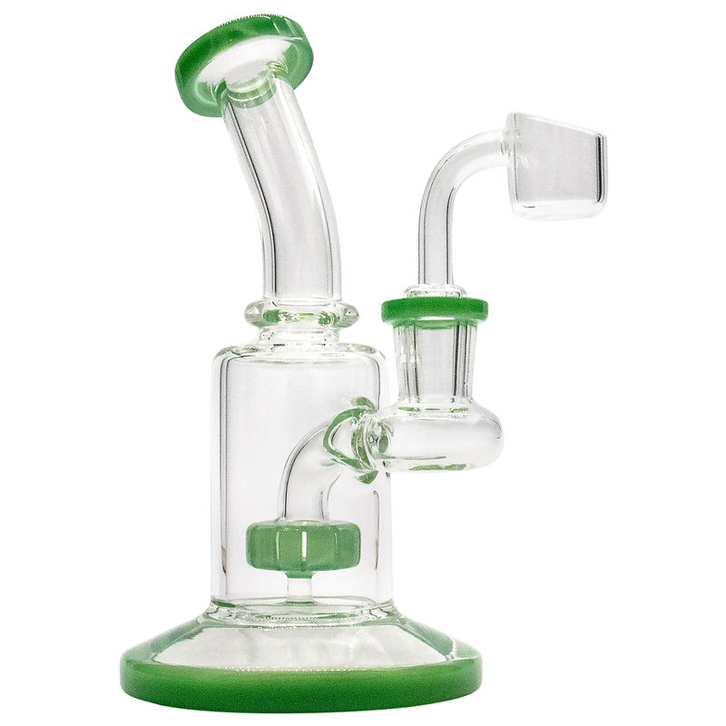 CaliConnected 6.5” Showerhead Perc Mini Rig - Color:Green