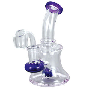 CaliConnected 5” Mini Hourglass Dab Rig - Color:Purple