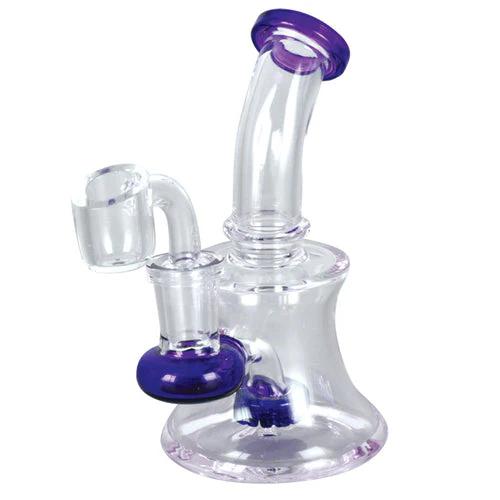 CaliConnected 5” Mini Hourglass Dab Rig - Color:Purple