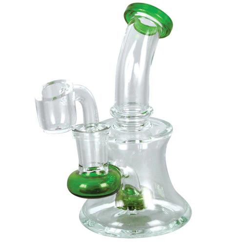 CaliConnected 5” Mini Hourglass Dab Rig - Color:Green