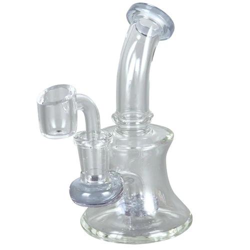 CaliConnected 5” Mini Hourglass Dab Rig - Color:Clear