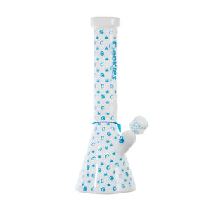 Cookies 14” V Beakers Water Pipe - Color:White