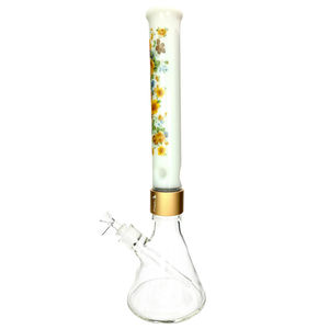 Prism Pipes 18” Vintage Floral Beaker Bong