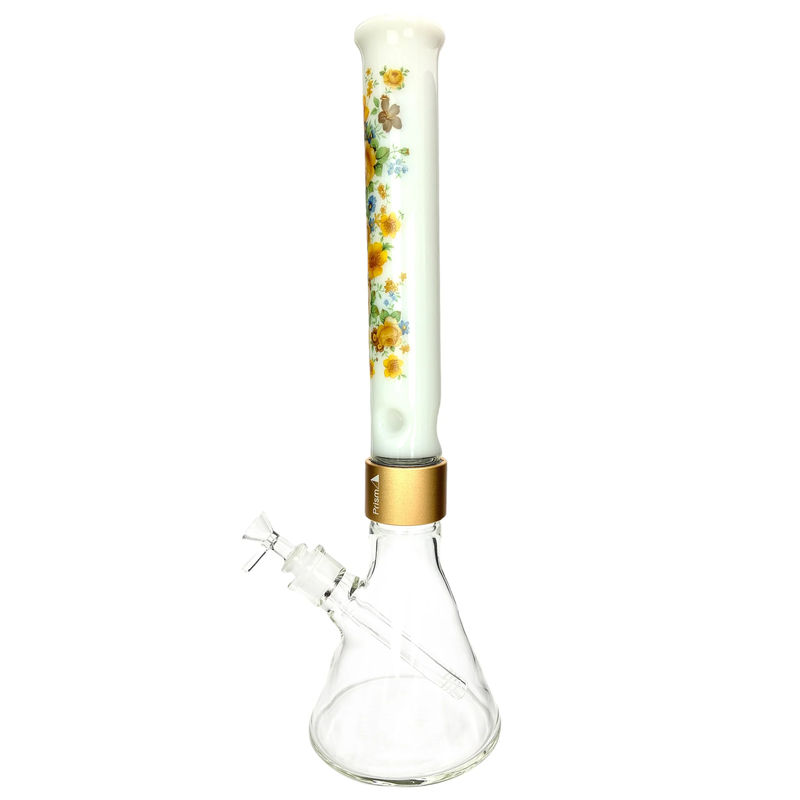 Prism Pipes 18” Vintage Floral Beaker Bong