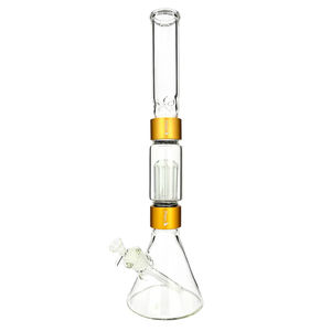 Prism Pipes 19” Tree Perc Beaker Bong - Color:Gold