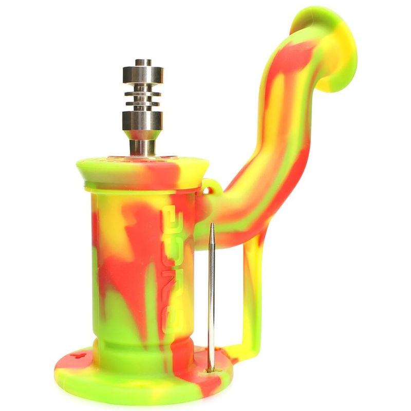 Eyce Indestructible Silicone Dab Rig 2.0 - Color:Rasta