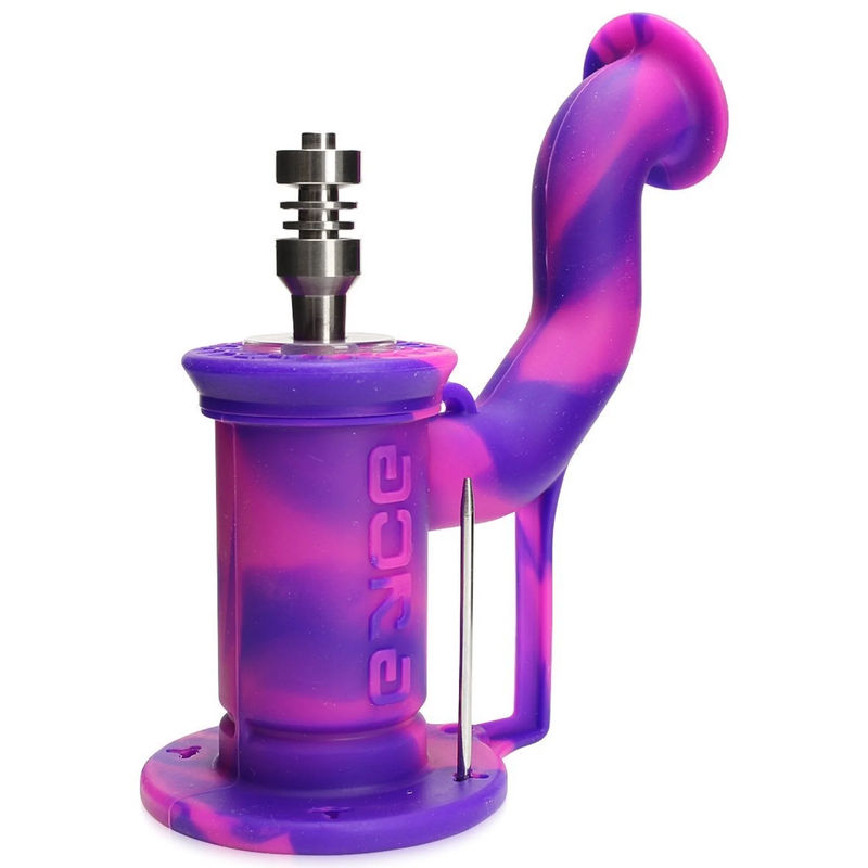 Eyce Indestructible Silicone Dab Rig 2.0 - Color:Flower Purple