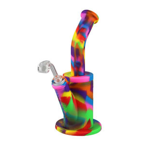 Pulsar 9” RIP Silicone Dab Rig - Color:Tie-Dye