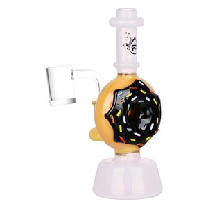 Pulsar 6.75” Delightful Donut Dab Rig - Style:Chocolate Ganache Donut