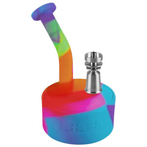 Pulsar 5.5” RIP Puck Silicone Dab Rig - Color:Tie-Dye