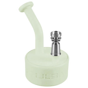 Pulsar 5.5” RIP Puck Silicone Dab Rig - Color:Glow In The Dark
