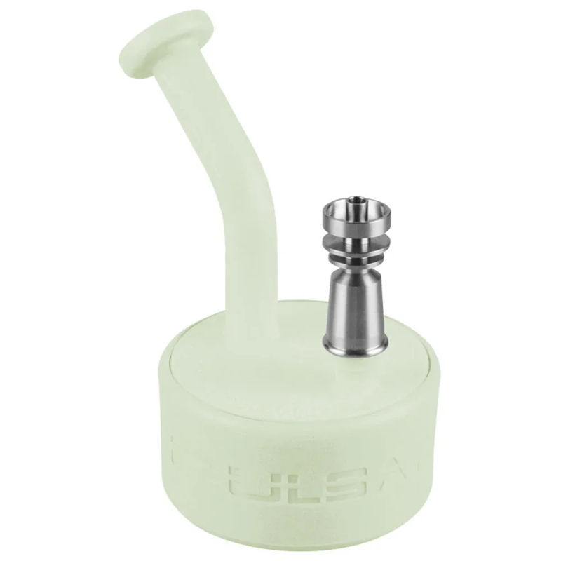 Pulsar 5.5” RIP Puck Silicone Dab Rig - Color:Glow In The Dark