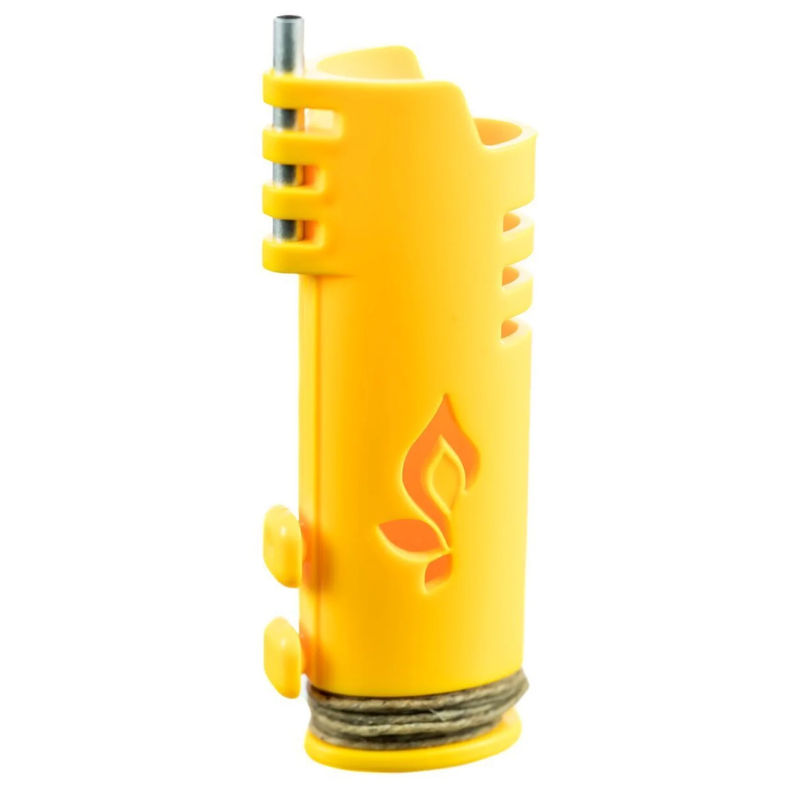Hemplights Wrapper Hemp Wick Lighter Case - Color:Yellow