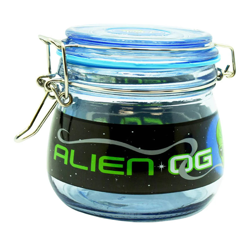 Dank Tank Airtight Glass Storage Jar - Alien OG - Size:Large (500mL)