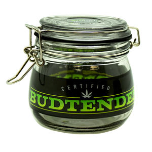 Dank Tank Airtight Glass Storage Jar - Budtender - Size:Large (500mL)