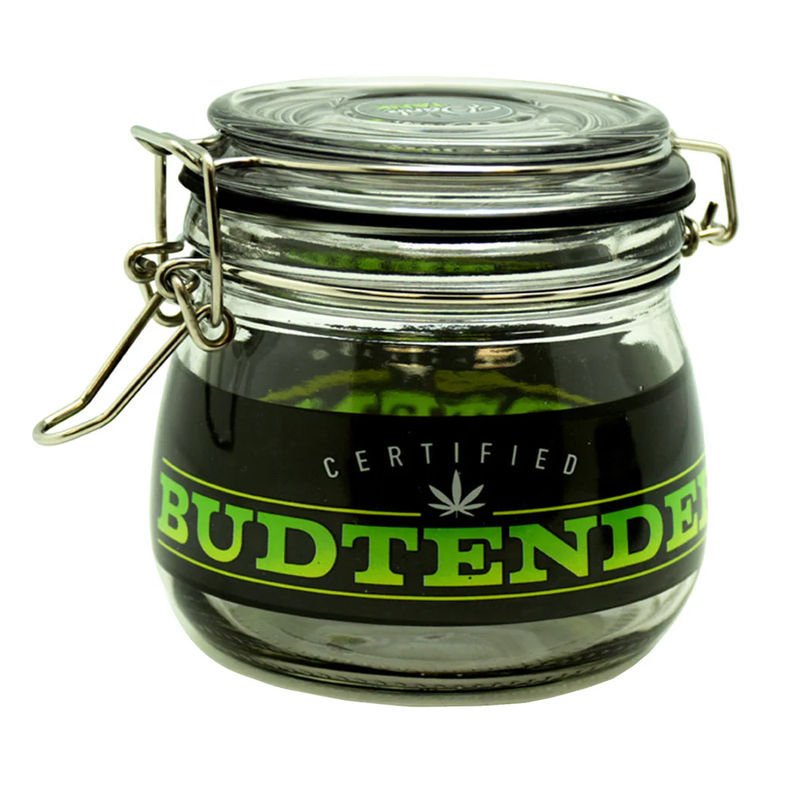 Dank Tank Airtight Glass Storage Jar - Budtender - Size:Large (500mL)