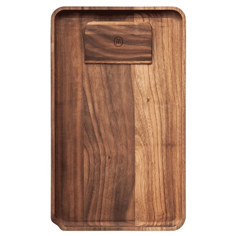 Marley Natural Walnut Rolling Tray - Size:Large