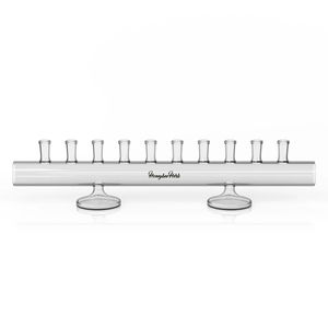 Honeybee Herb Dab Tool Stations - Style:10 Piece Horizontal Banger Holder - Material:Glass